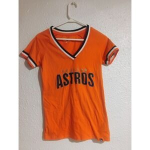Women's Houston Astros Texas MLB Shirt New Era 100% Cotton Striped Team Official
